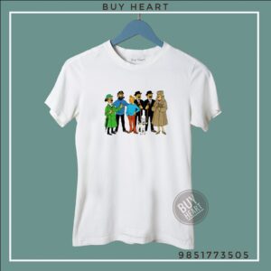 White Tshirt With tintin Cartoon